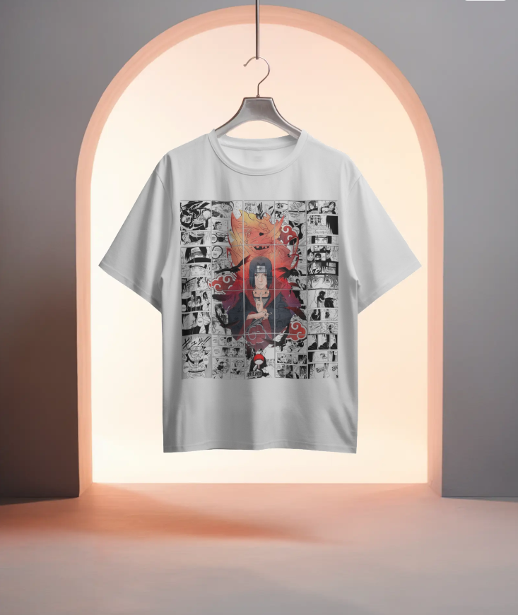 Naruto Itachi Uchiha 🔥 Akatsuki Manga Panel Oversized Tee 👕 | The Scorpion Originals