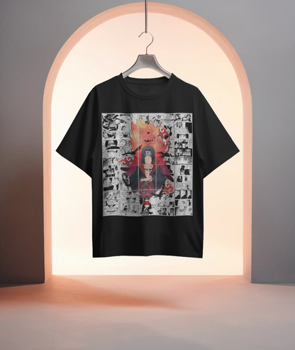 Naruto Itachi Uchiha 🔥 Akatsuki Manga Panel Oversized Tee 👕 | The Scorpion Originals