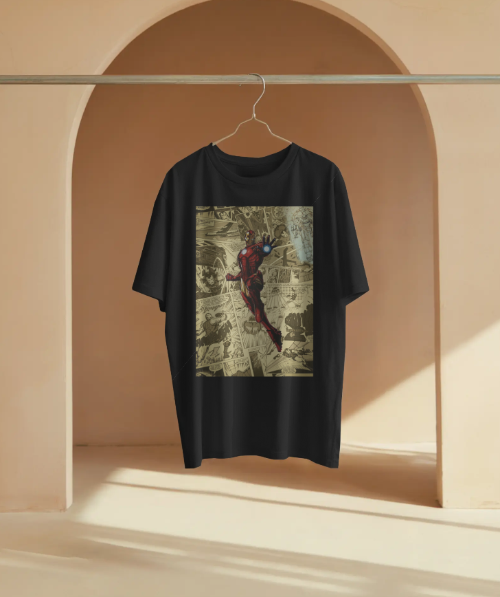 Marvel Iron Man ⚙️ Retro Comic Blast Oversized Tee 👕 | The Scorpion Originals