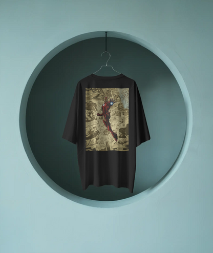 Marvel Iron Man ⚙️ Retro Comic Blast Oversized Tee 👕 | The Scorpion Originals