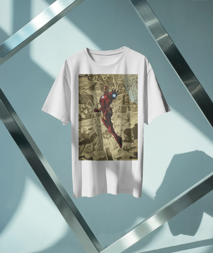 Marvel Iron Man ⚙️ Retro Comic Blast Oversized Tee 👕 | The Scorpion Originals