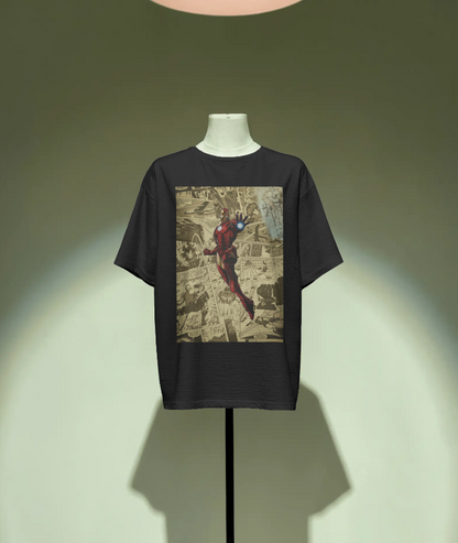 Marvel Iron Man ⚙️ Retro Comic Blast Oversized Tee 👕 | The Scorpion Originals