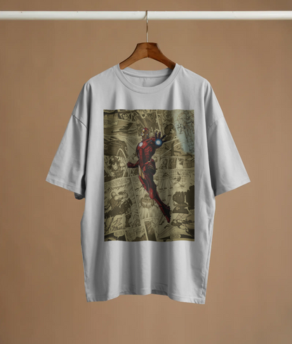 Marvel Iron Man ⚙️ Retro Comic Blast Oversized Tee 👕 | The Scorpion Originals
