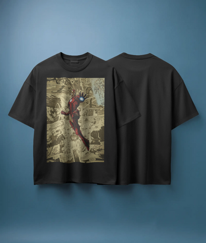 Marvel Iron Man ⚙️ Retro Comic Blast Oversized Tee 👕 | The Scorpion Originals
