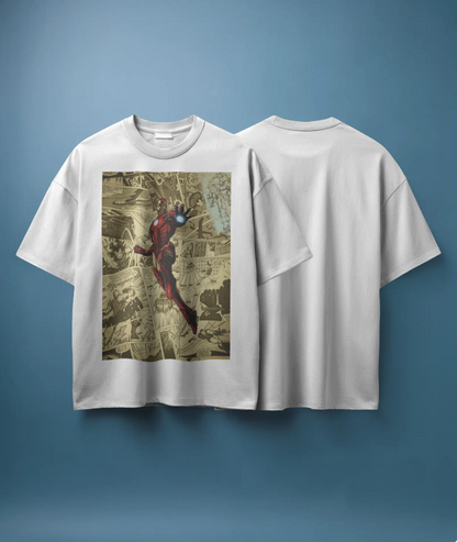 Marvel Iron Man ⚙️ Retro Comic Blast Oversized Tee 👕 | The Scorpion Originals