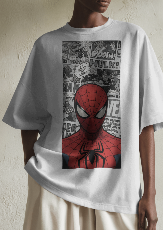 Marvel Spider-Man 🕷 Vintage Comic Panel Oversized Tee 👕 | The Scorpion Originals