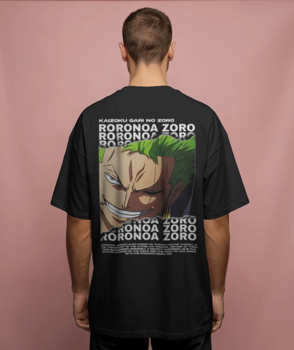 Roronoa Zoro Oversized Anime Tee – Triple Sword Style Edition by The Scorpion Originals ⚔️🦂