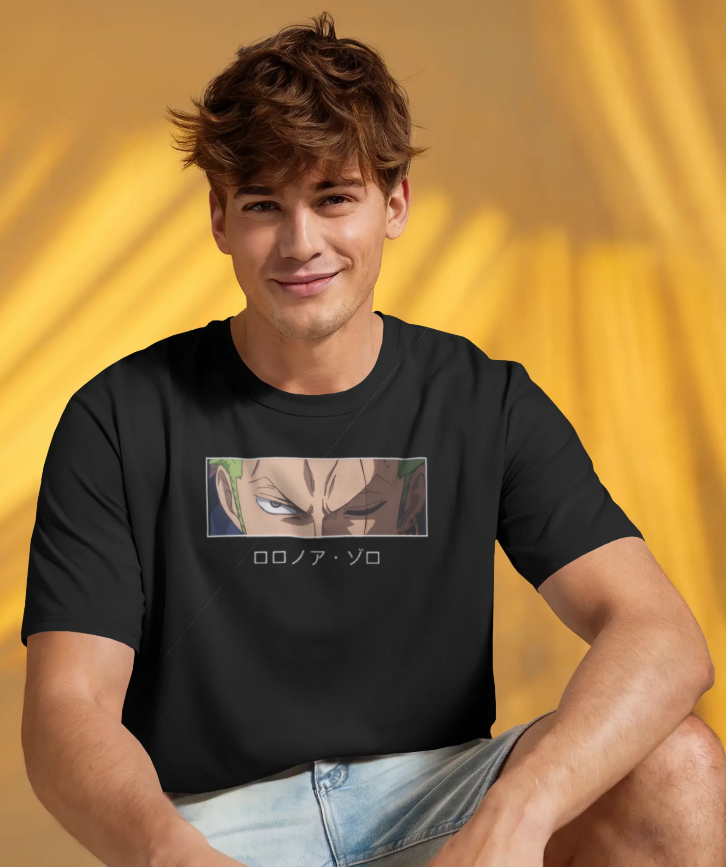 Roronoa Zoro Oversized Anime Tee – Triple Sword Style Edition by The Scorpion Originals ⚔️🦂