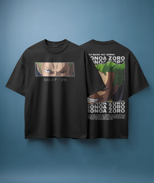 Roronoa Zoro Oversized Anime Tee – Triple Sword Style Edition by The Scorpion Originals ⚔️🦂