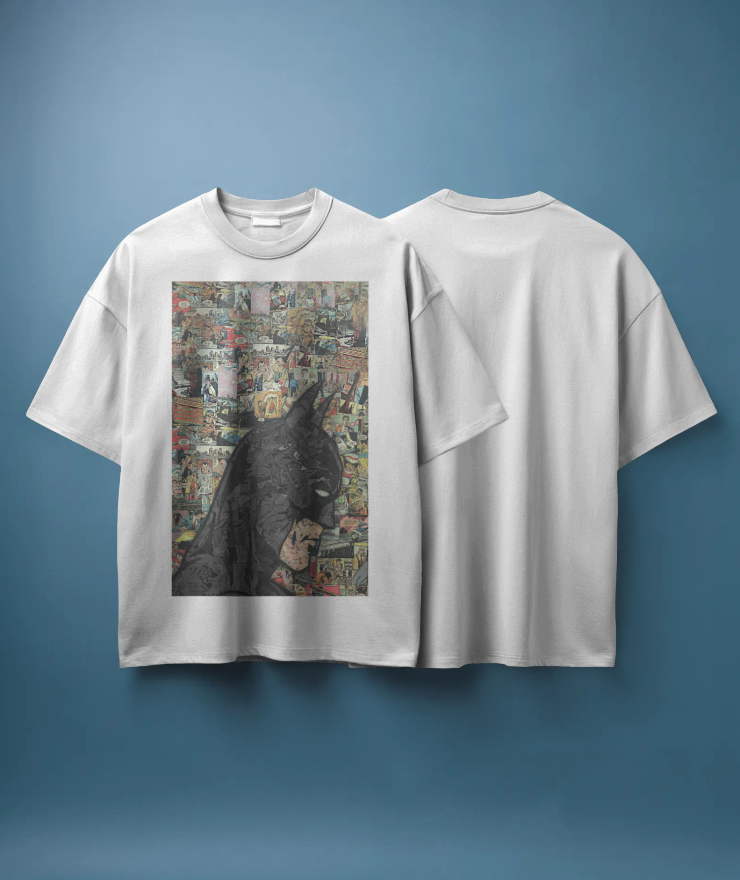 Batman Comic Collage Oversized Tee – The Scorpion Originals 🦇🖤