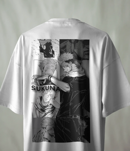 "Know Your Place" – Sukuna Manga Panel Oversized Tee | Jujutsu Kaisen Inspired 🖤