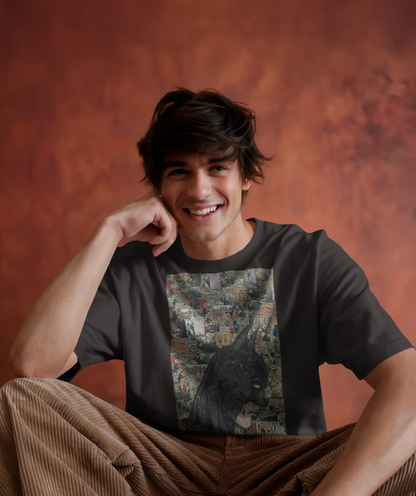 Batman Comic Collage Oversized Tee – The Scorpion Originals 🦇🖤
