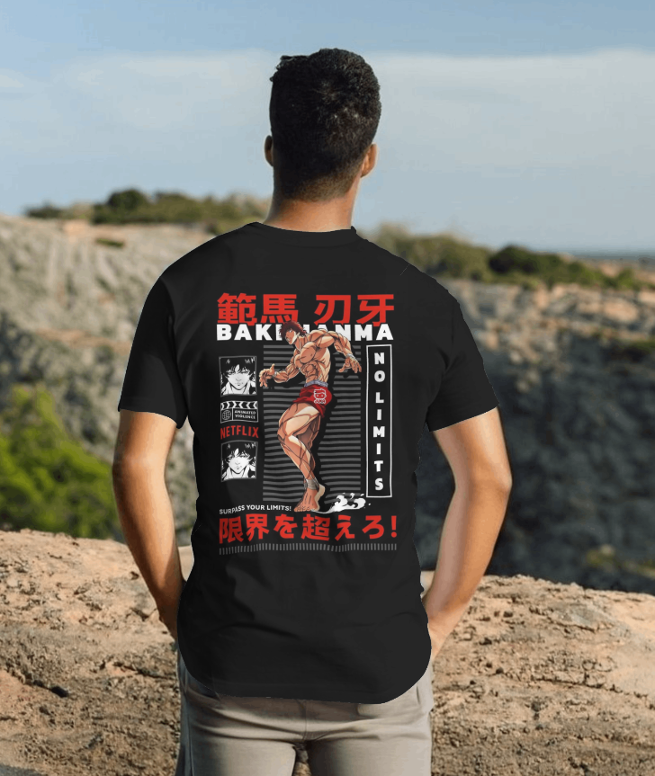 Baki Hanma “NO LIMITS” Oversized Tee | The Scorpion Originals 🦂🔥